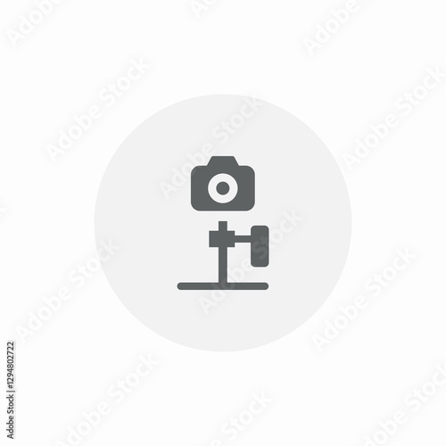small camera stick icon sign vector