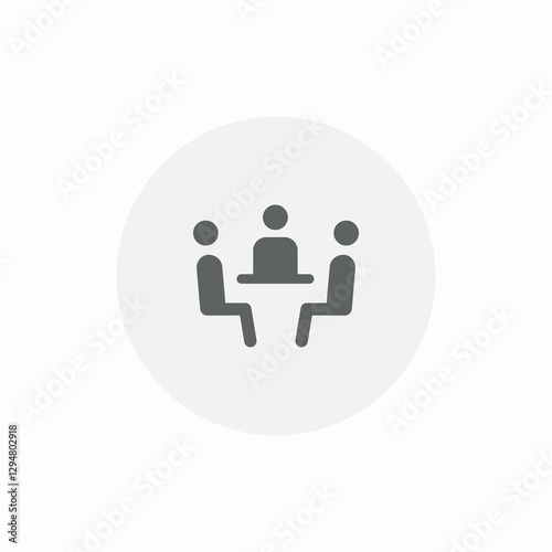 small meeting icon sign vector