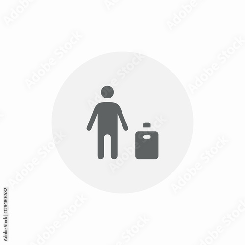 travel passenger icon sign vector