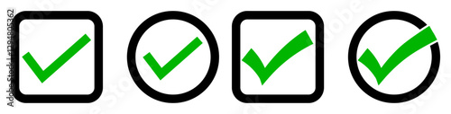 Free Download Tick Mark, Check Mark, Voting Signs, Yes Mark Vector Illustration - GFXLoad