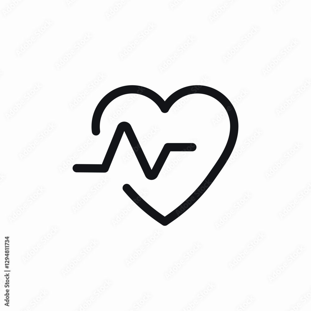 cardiology heart rate icon sign vector cardiology heart rate icon sign vector
