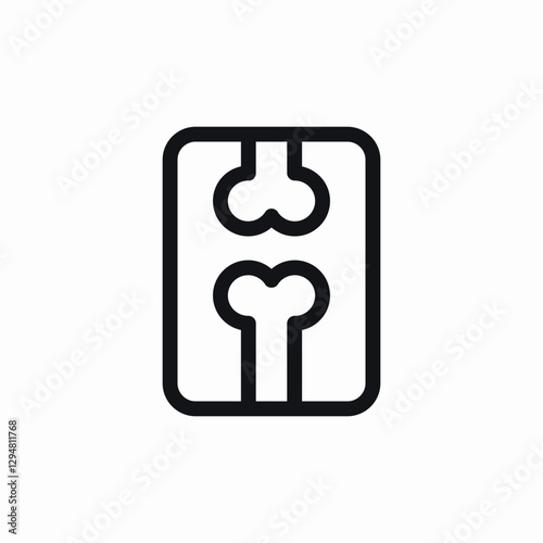 bone health icon sign vector