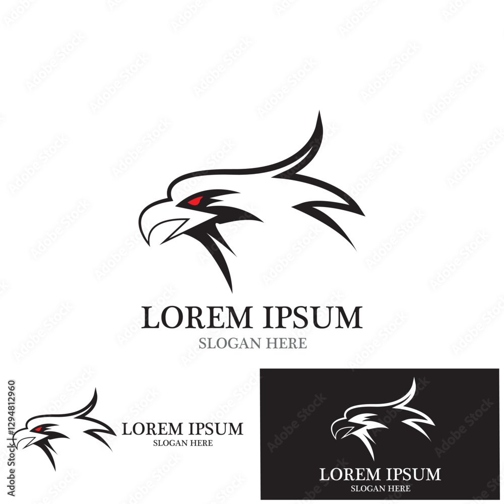 Fototapeta premium eagle icon vector illustration template design