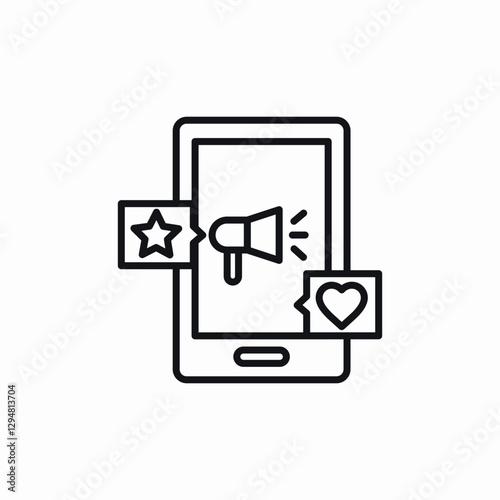 mobile device promotion icon sign vector