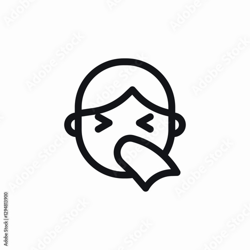 nose blow icon sign vector