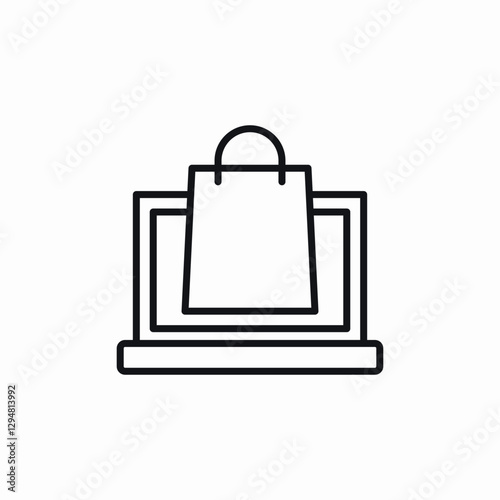 online shopping icon sign vector