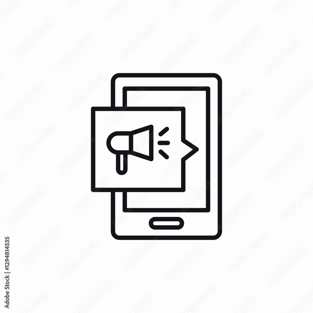 smartphone mobile promotion icon sign vector smartphone mobile promotion icon sign vector
