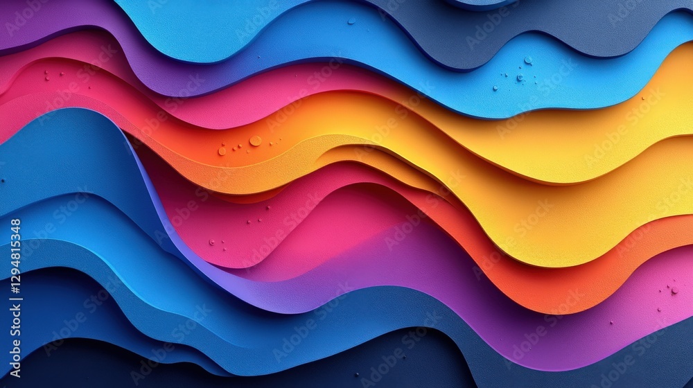 Colorful Abstract Waves with Smooth Textures and Fluid Patterns Colorful Abstract Waves with Smooth Textures and Fluid Patterns