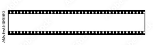 Blank Frameless Film Strip, videography elements, cinema reel. Filmstrip without frames representing photography and film concepts isolated transparent background