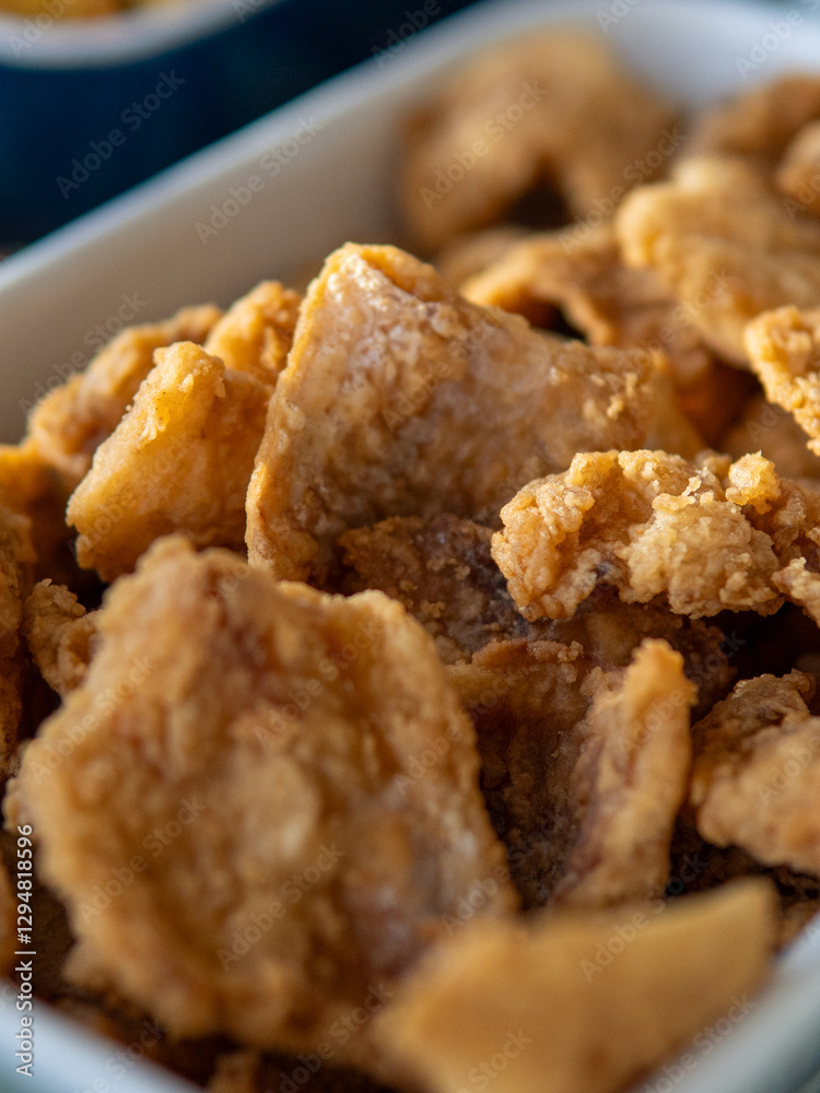 Delicious breaded and fried fish served in a seafood portion Delicious breaded and fried fish served in a seafood portion