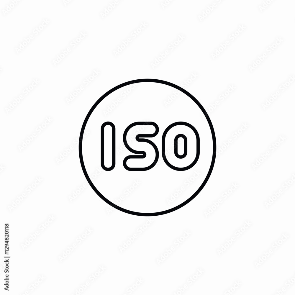 camera iso icon sign vector camera iso icon sign vector