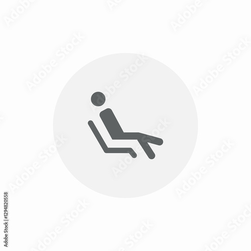 chair relax icon sign vector