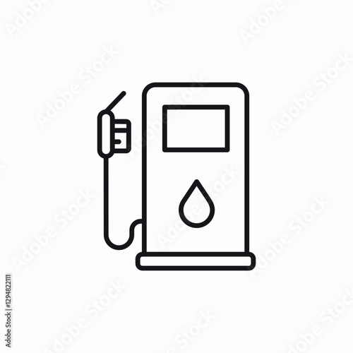 gas pump icon sign vector