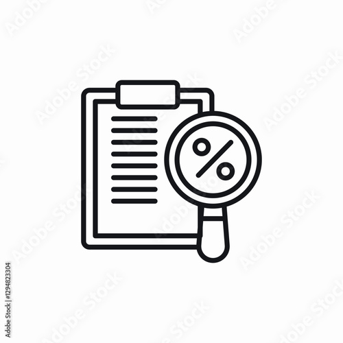 list percentage icon sign vector