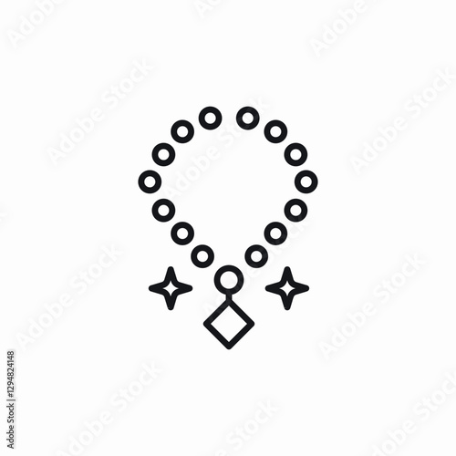 necklace jewel icon sign vector