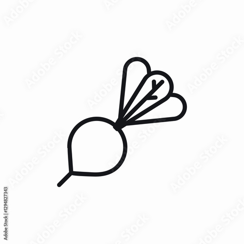 radish vegerable icon sign vector