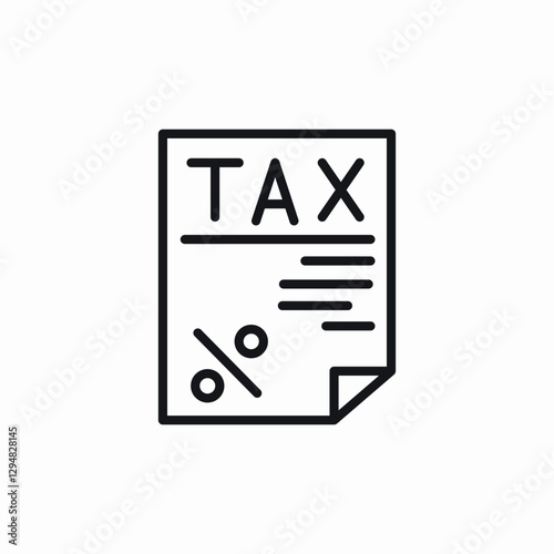 tax amount icon sign vector