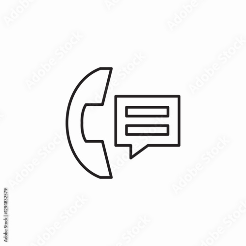 call conversation icon sign vector