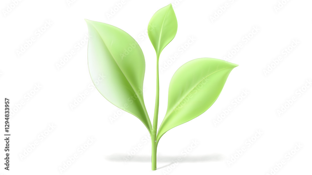 New Spring Plant Sprout, Green Leaves Growth New Spring Plant Sprout, Green Leaves Growth
