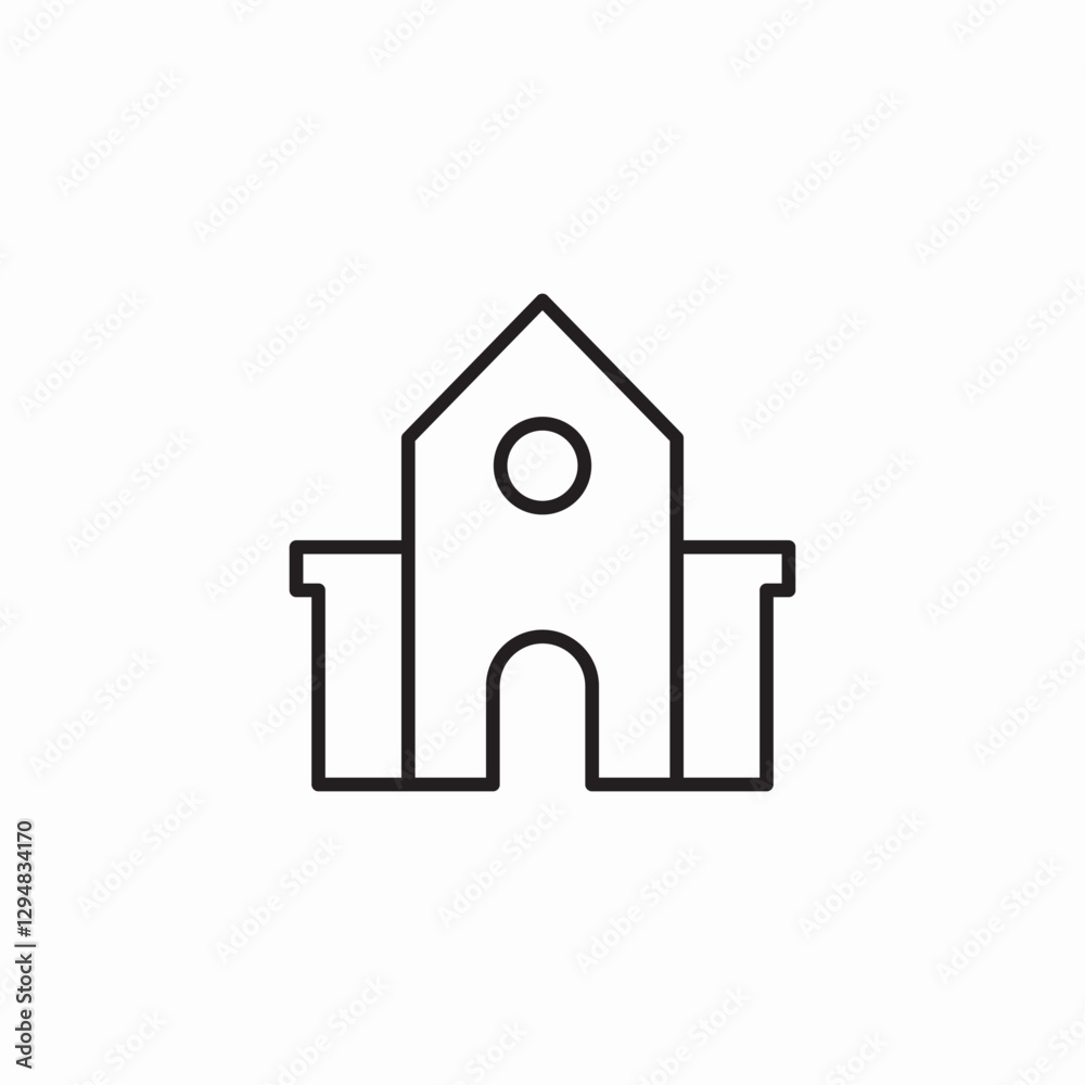 school building icon sign vector school building icon sign vector