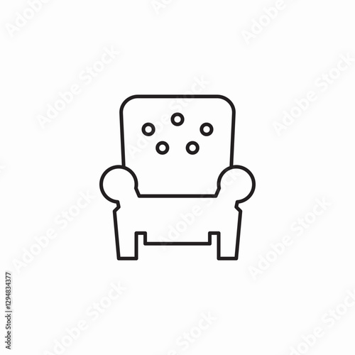 sofa seat icon sign vector