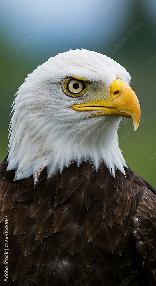 Majestic Eagle Portrait Profile Capturing Detail and Intensity in Nature Majestic Eagle Portrait Profile Capturing Detail and Intensity in Nature