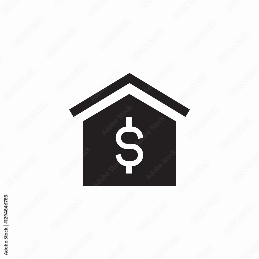 home finances icon sign vector home finances icon sign vector