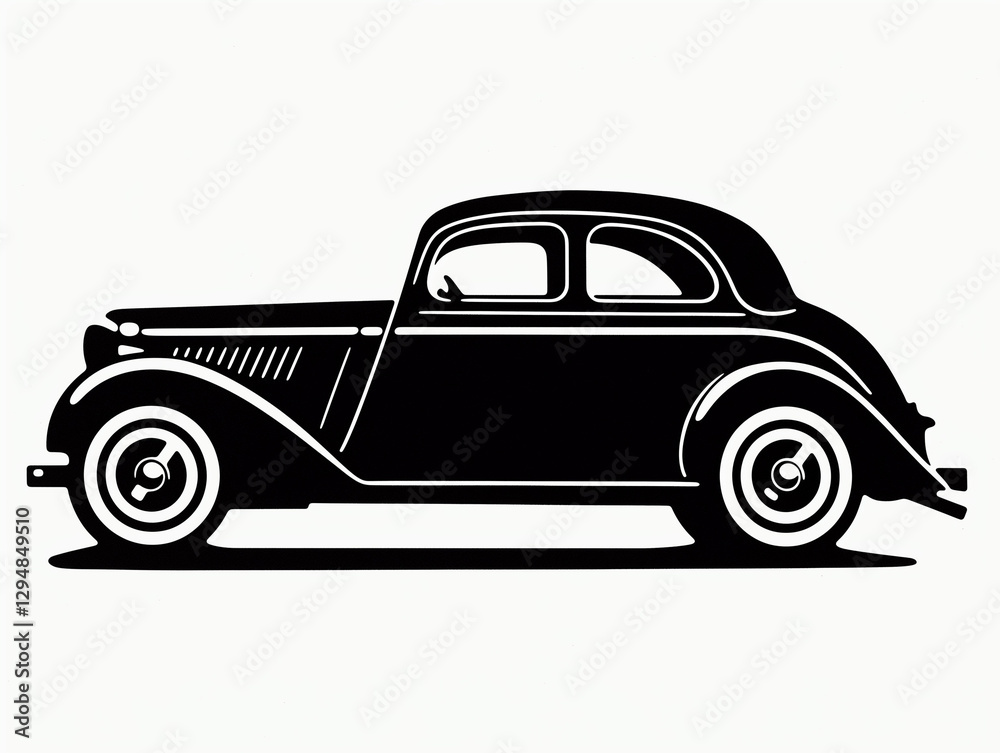 retro car vector