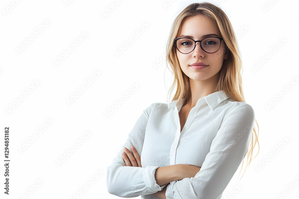 Confident businesswoman in casual chic attire Confident businesswoman in casual chic attire