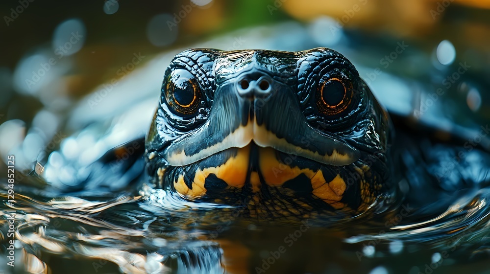Amazon River Turtle Underwater – Unique Wildlife Photography