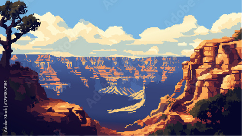 The Grand Canyon in 8-bit Art