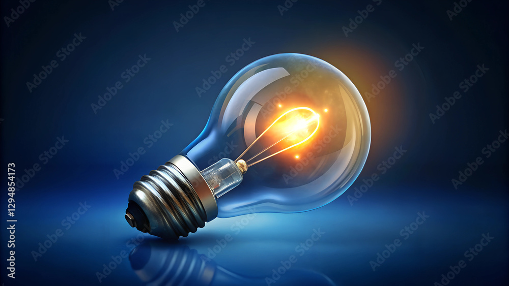Incandescent Light Bulb: Close-Up View of Glowing Filament Against Dark Background Incandescent Light Bulb: Close-Up View of Glowing Filament Against Dark Background
