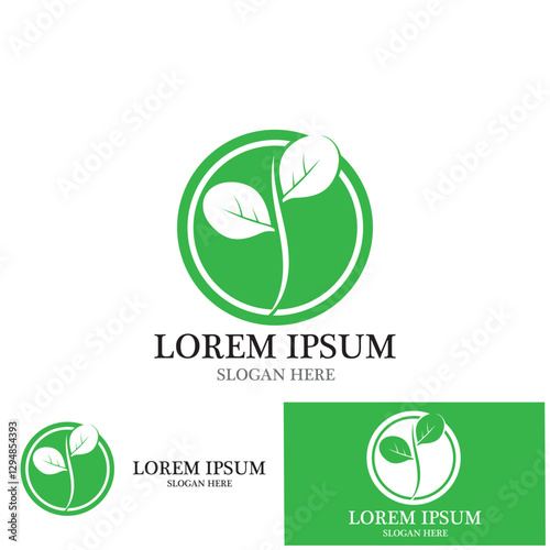 leaf nature ecology icon vector illustration template design