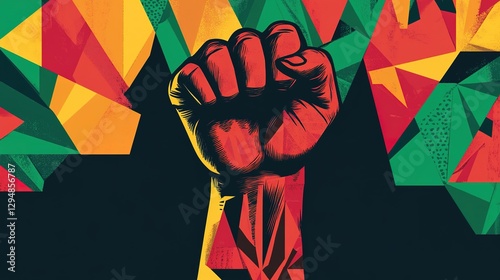 Juneteenth with hand