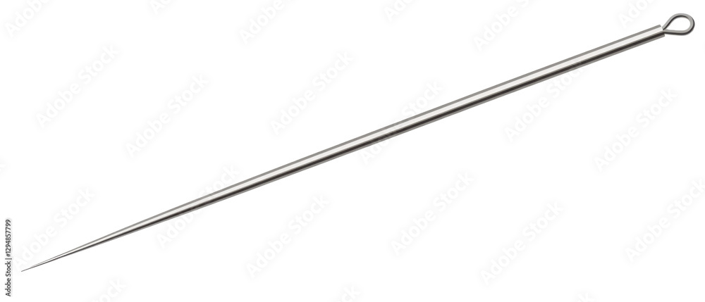 Fototapeta premium Sewing needle isolated on white, clipping 