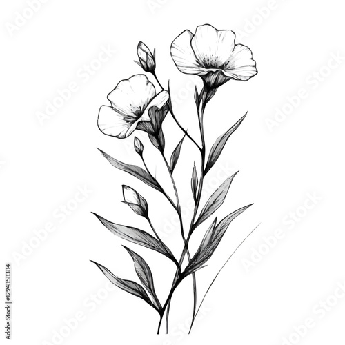 Cepelinai minimalist 2D vector graphic illustration sketch on a white background.

