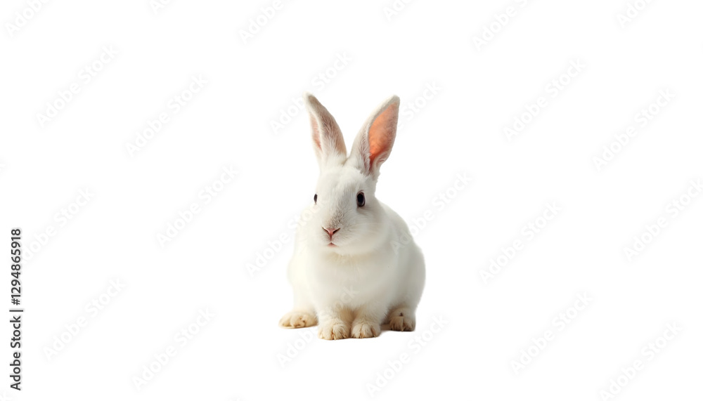 Obraz premium Photo, White Rabbit, Cute, Animal, Mammal, Pet, Bunny, Ears, Fur, Whiskers