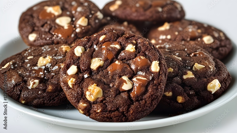 Delicious Double Chocolate Chip Cookies with Sea Salt Delicious Double Chocolate Chip Cookies with Sea Salt