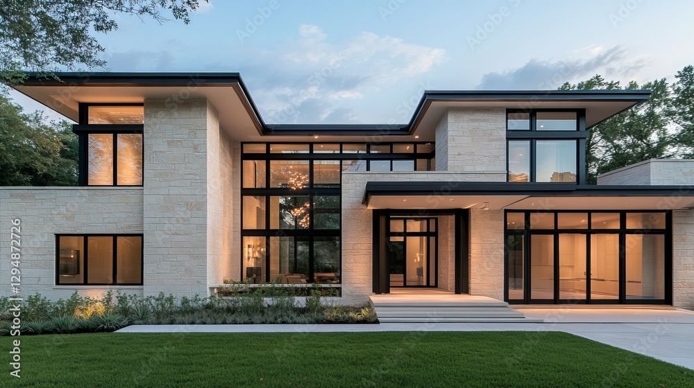 Sleek, Minimalist Two-Story Residence with Glass Windows and Angular Design
Sleek, Minimalist Two-Story Residence with Glass Windows and Angular Design