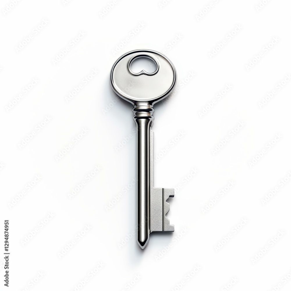 A sleek key cutout stands out against a crisp white backdrop, embodying precision and simplicity. A sleek key cutout stands out against a crisp white backdrop, embodying precision and simplicity.