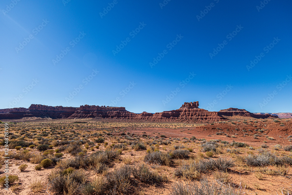 Beautiful desert landscape at Valley of the Gods near Mexican Hat Utah. Beautiful desert landscape at Valley of the Gods near Mexican Hat Utah.
