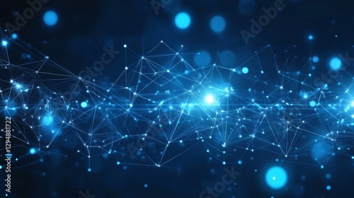 Abstract Blue Network Connections Background