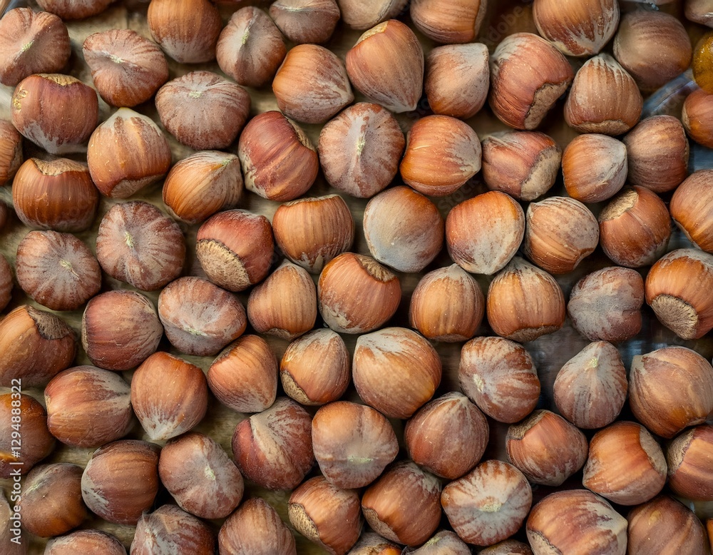 Close-up of Hazelnuts with Natural Texture, Perfect for Backgrounds Close-up of Hazelnuts with Natural Texture, Perfect for Backgrounds