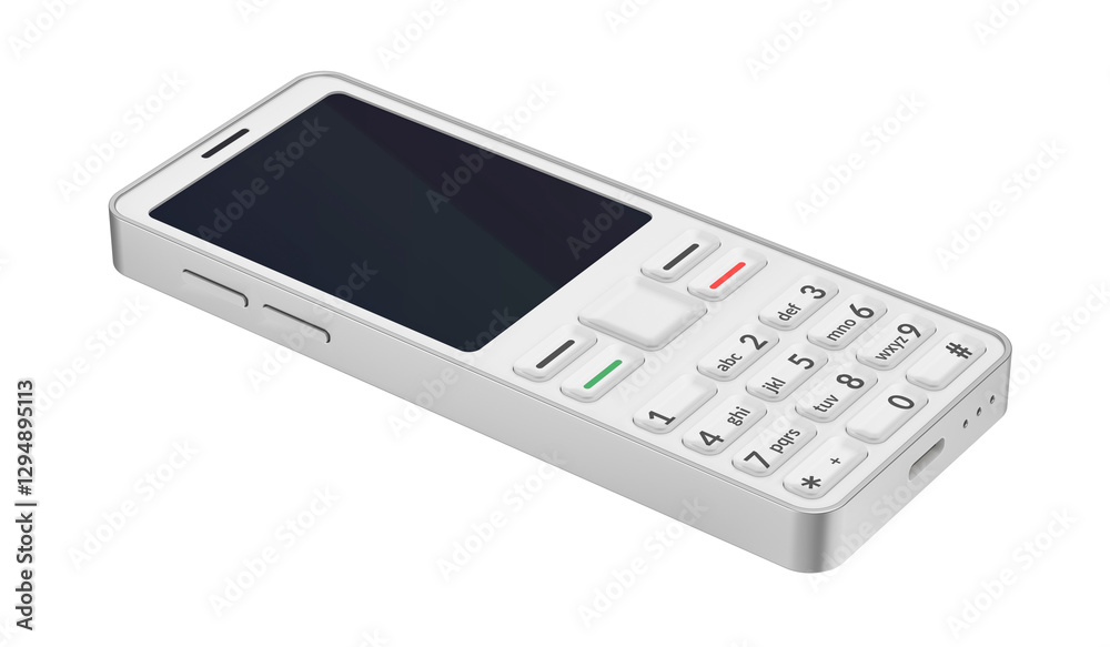 White mobile phone isolated on transparent background White mobile phone isolated on transparent background