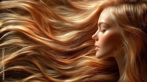 Freshly styled hair showcases incredible volume and shine highlighting meticulous work of professionals. salon lighting enhances luxurious finish captivating viewers.