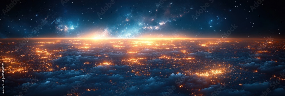New Delhi Aerial Night View Cityscape Art New Delhi Aerial Night View Cityscape Art