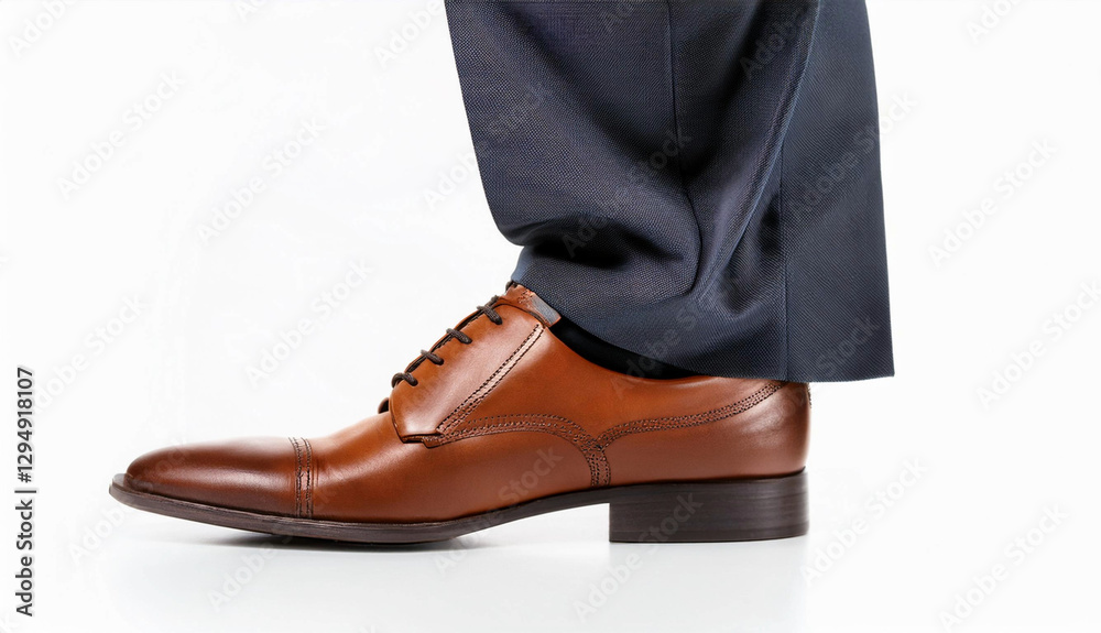 Brown Leather Oxford Shoes