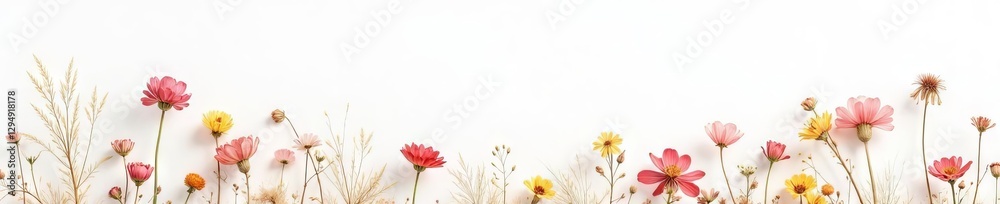 Delicate dried blooms & grasses, minimalist white backdrop, texture, organic, floral arrangement Delicate dried blooms & grasses, minimalist white backdrop, texture, organic, floral arrangement