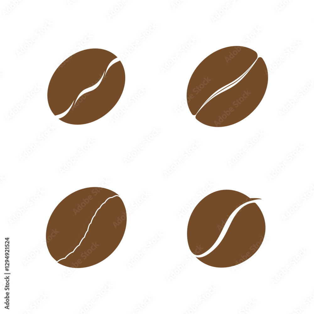 Fototapeta premium coffee bean icon vector