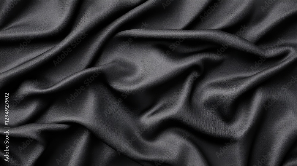 Dark Fabric Drape Texture Closeup Dark Fabric Drape Texture Closeup